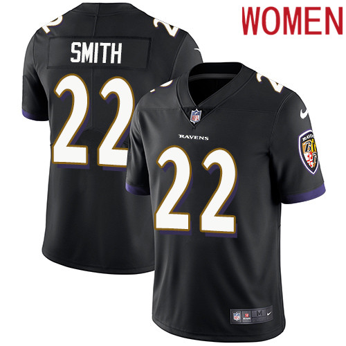 2019 women Baltimore Ravens 22 Smith black Nike Vapor Untouchable Limited NFL Jersey